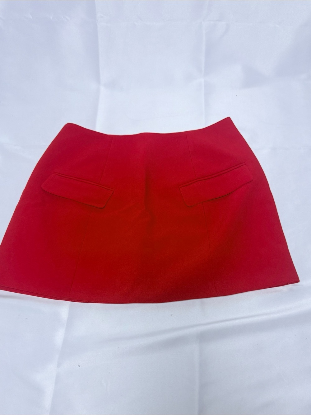 Bardot Red Mini Skirt with Flap Pocket Details